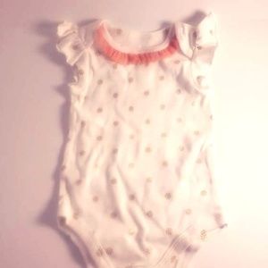 Cute Tiny Flowers One Piece Bodysuit Girls 9M